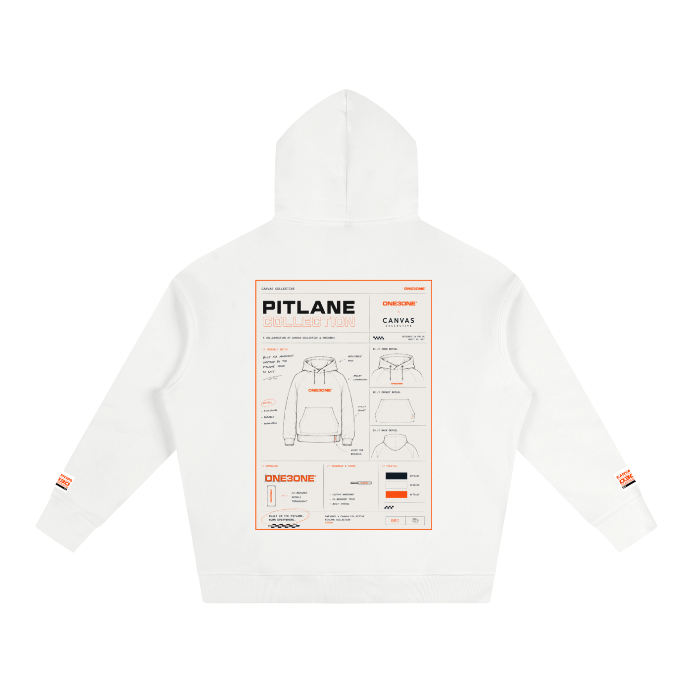 hoodie,fleeced,oversized,streetwear,one3one,pitlane,paddock,build sheet