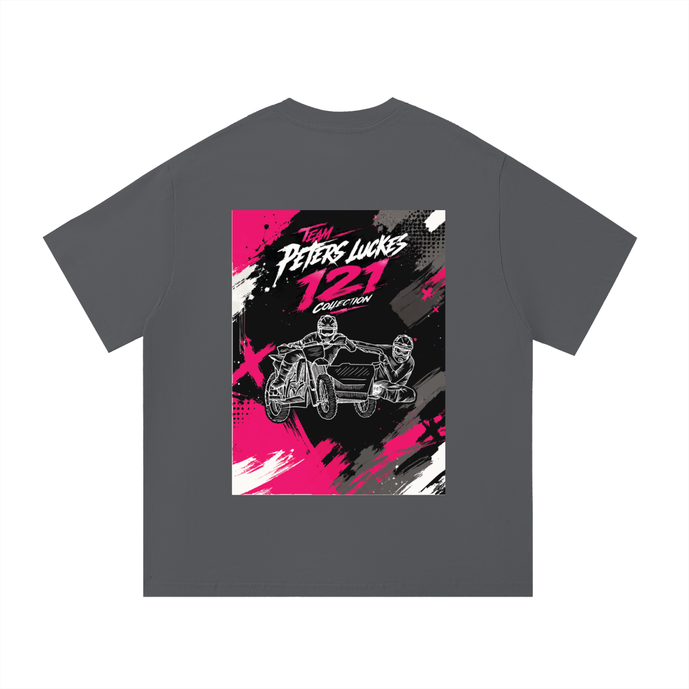 tshirt,streetware,121,olly,peters,max,luckes,sidecars,motocross,sidecarcross,art,racing,left,hander,corner,hanging,out,pits