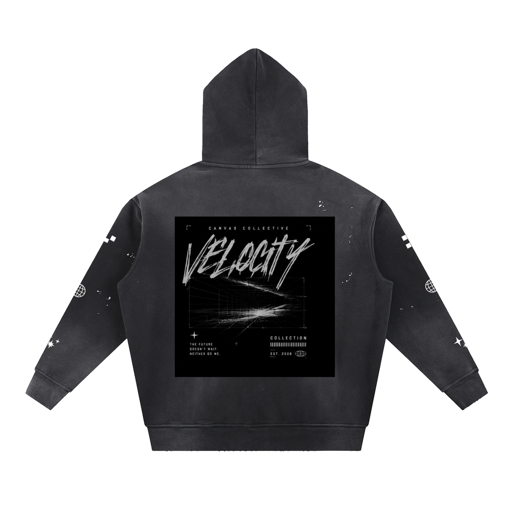 hoodie,washed,frayed,oversized,streetwear,Velocity