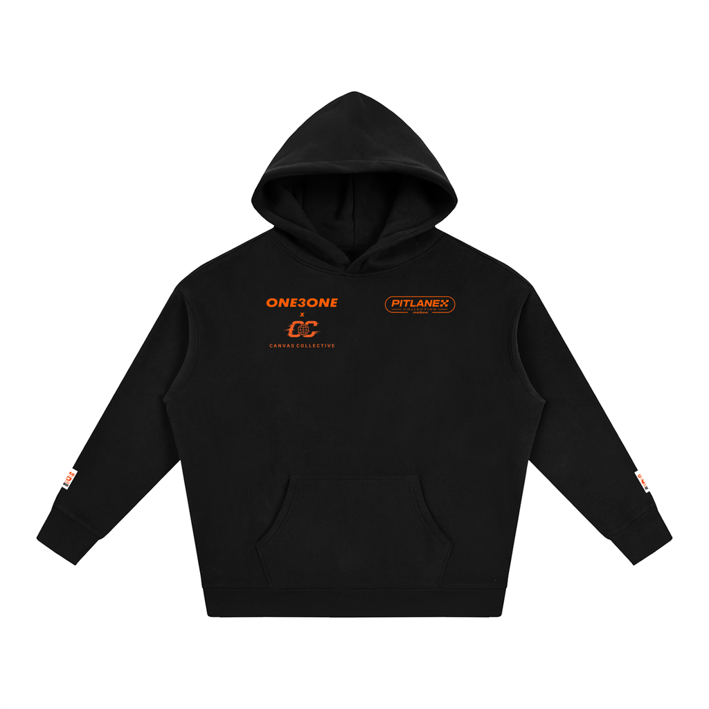 hoodie,oversized,fleeced,streetwear,one3one,pitlane,paddock,orbit