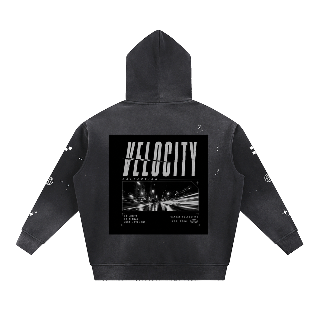 hoodie,washed,frayed,streetware,oversized,Velocity