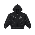 hoodie,contrast,stiched,zip up,boxy,Velocity,fleece